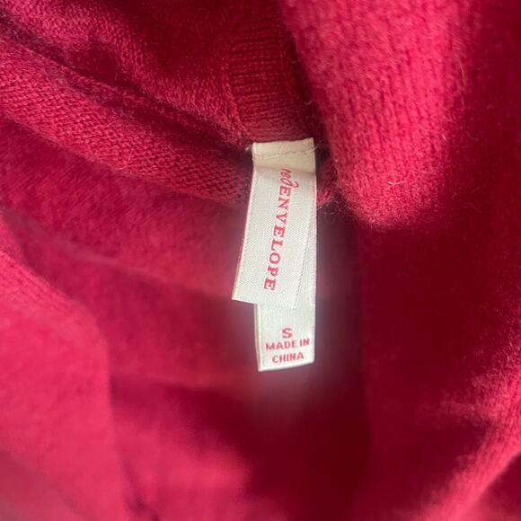 Red Envelope Cashmere Cardigan Open Sweater Long Size Womens Small - Picture 3 of 7
